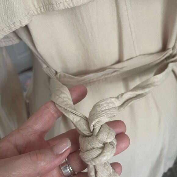 For The Republic Tan Double Breasted Jacket, Size 4 - Picture 6 of 11